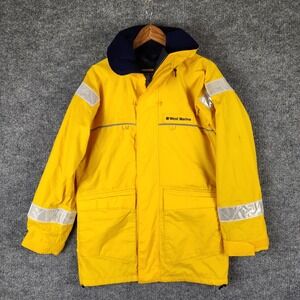West Marine Jacket Explorer Waterproof Sailing Mens Small Yellow Reflective Gear